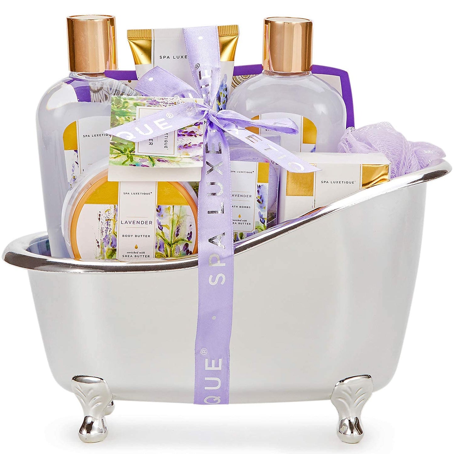 SPA LUXETIQUE Wellness Set für Frauen - 8tlg Rosenduft Bade Geschenkset für Frauen 