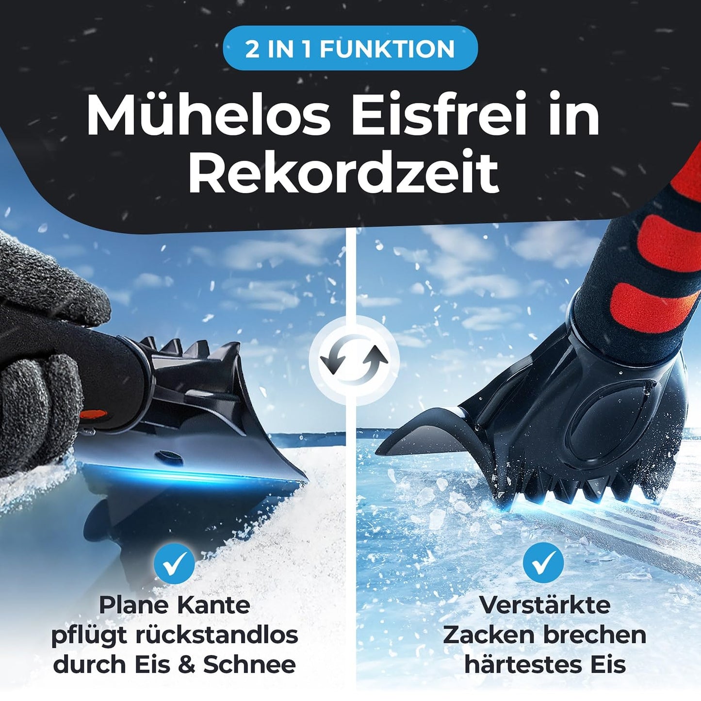 Eiskratzer Auto TESTSIEGER 2025 Ergonomischer Profi Scheibenkratzer Auto schnell &amp; stark 