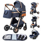 YAZOCO kinderwagen 3 in 1 Buggy Babybett Komplett Set Einem Klick Zusammenklappbarer Kinderwagen, KombiKinderwagen Aluminiumrahmen für Neugeborene 