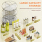 Auxmir Schminktisch Organizer mit 9 einstellbaren Stufen, Make Up Organizer 360° Drehbar, Extra Größer Kosmetik Hautpflege Organisieren 