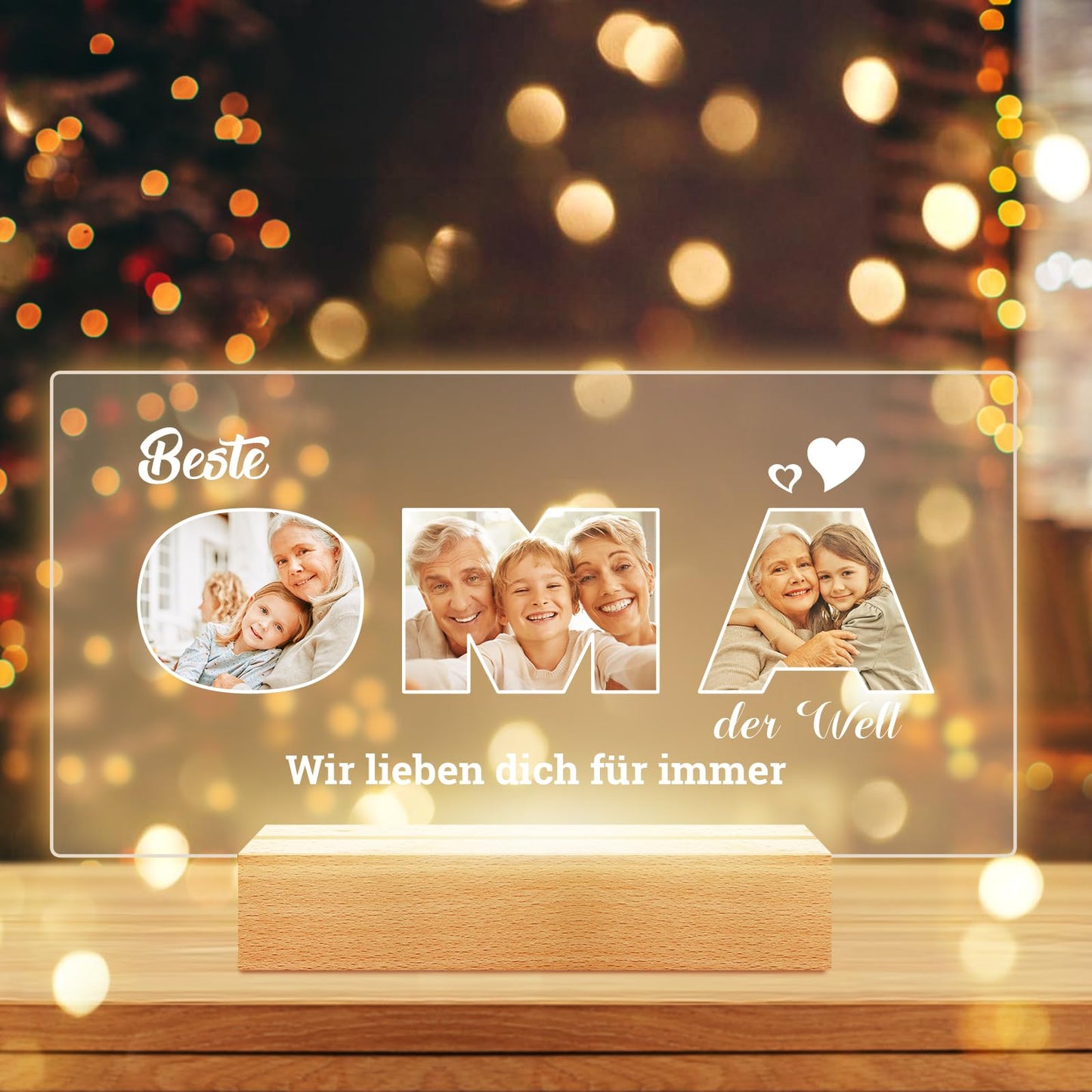 Cadeaux de Noël personnalisés pour femmes et hommes, cadre photo avec photo, cadeaux photo