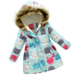 Winter Jacket Girls' Floral Warm Winter Coat Children's Jacket