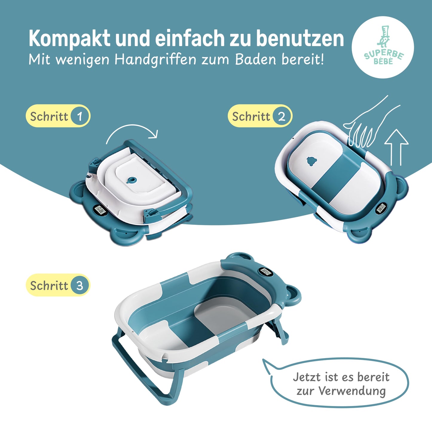 Faltbar Baby Badewanne Mit Rutschfestem Badewannensitz