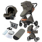 Reenborn 3-in-1 Kinderwagen, Buggy mit zwei umkehrbaren Schiebemodi, Kinderwagen mit Gestell aus Aluminiumlegierung, Babywagen, 3-in-1 Komplettset mit Ein-Klick-Faltmechanismus 