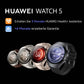 HUAWEI Watch 5 Smartwatch für Damen und Herren, Gesundheitsübersicht, wasserdicht bis 5 ATM, GPS, SpO2-Messung am Finger, kompatibel mit Android™ und iOS, Saphirglas, 42 mm, Weiß 