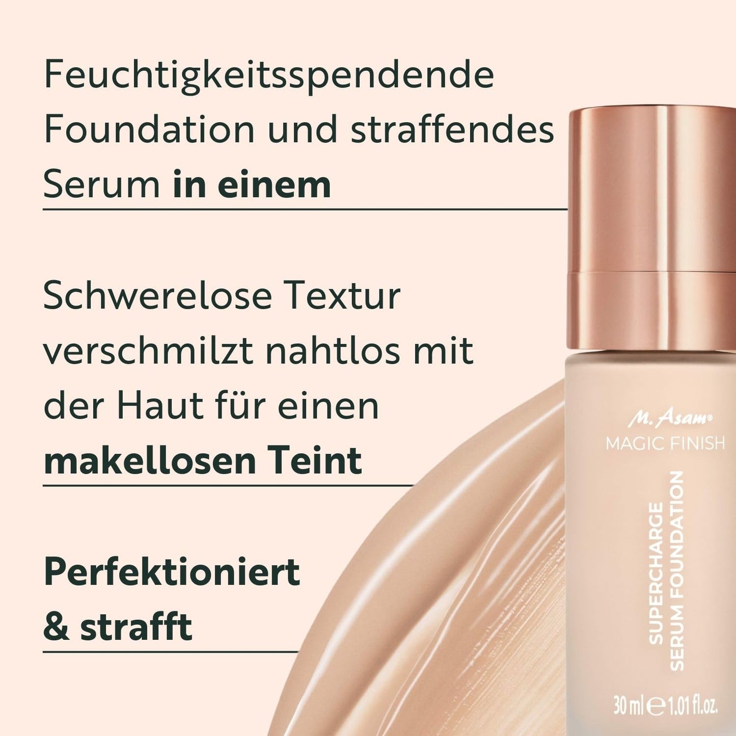 MAGIC FINISH Foundation Creamy Nude – Feuchtigkeit spendende Foundation &amp; straffendes Gesichtsserum in einem Anti-Aging-Make-up 