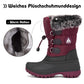 Mishansha Kinder Winterstiefel Gefüttert Wasserdichte Rutschfest Schneestiefel für Mädchen Jungen 