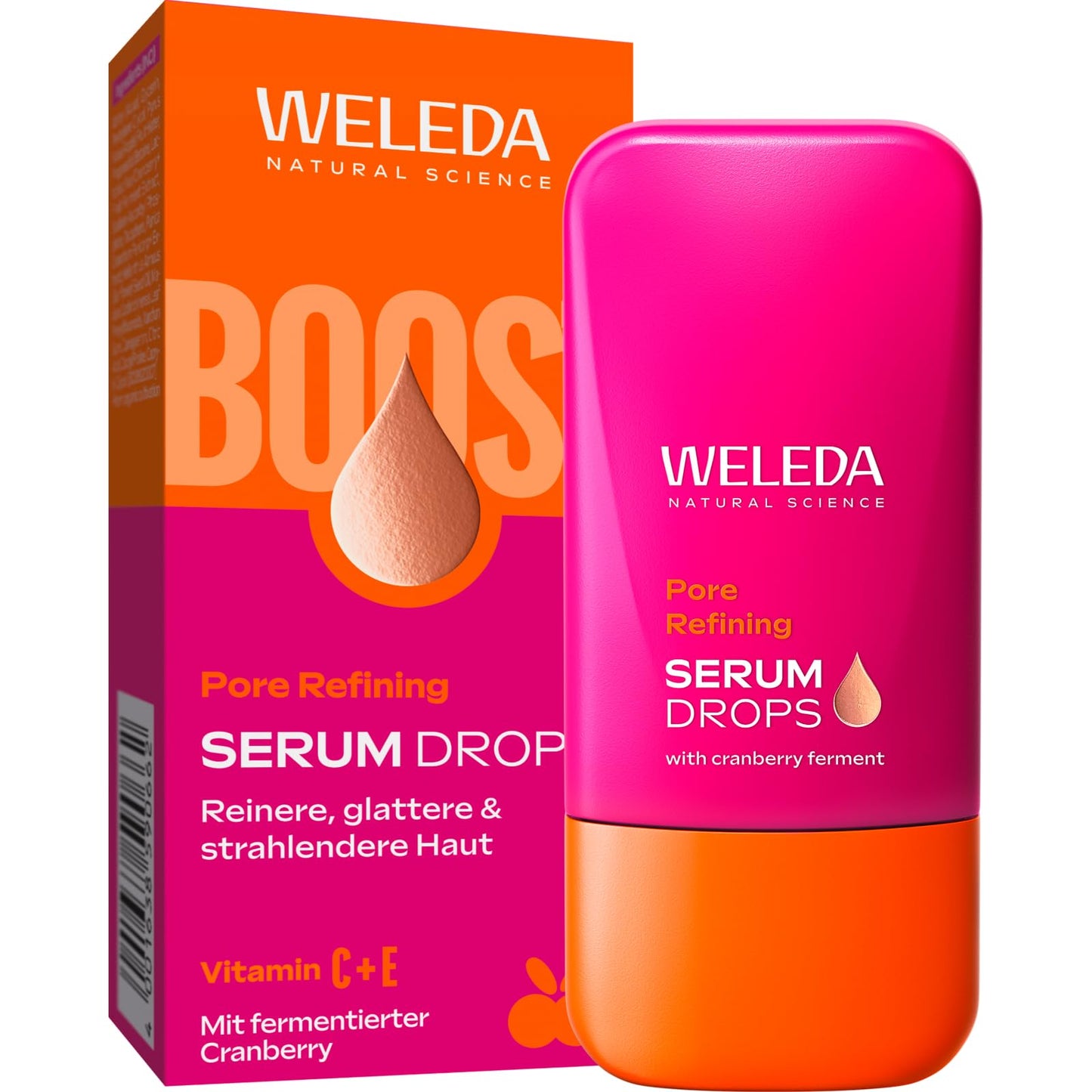 Weleda Organic Skin Food Glow Serum Drops – Natürliche Kosmetik-Booster-Tropfen mit Süßholz und lichtreflektierenden Pigmenten für einen strahlenden Teint und gegen Pigmentflecken 