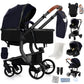 Reenborn 3-in-1 Kinderwagen, Buggy mit zwei umkehrbaren Schiebemodi, Kinderwagen mit Gestell aus Aluminiumlegierung, Babywagen, 3-in-1 Komplettset mit Ein-Klick-Faltmechanismus 