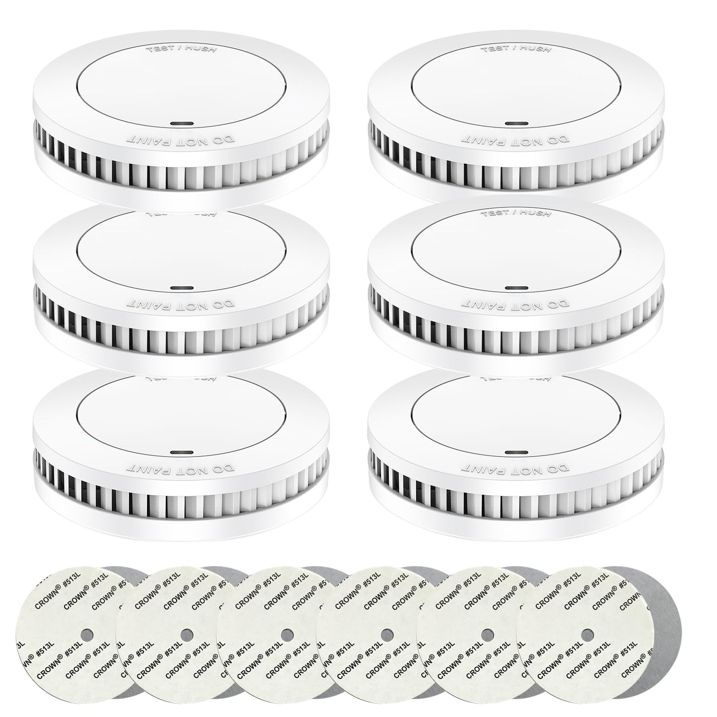 6er Rauchmelder Set 10 Jahre Batterie, Feuermelder, Brandmelder 10 Jahre Batterie 