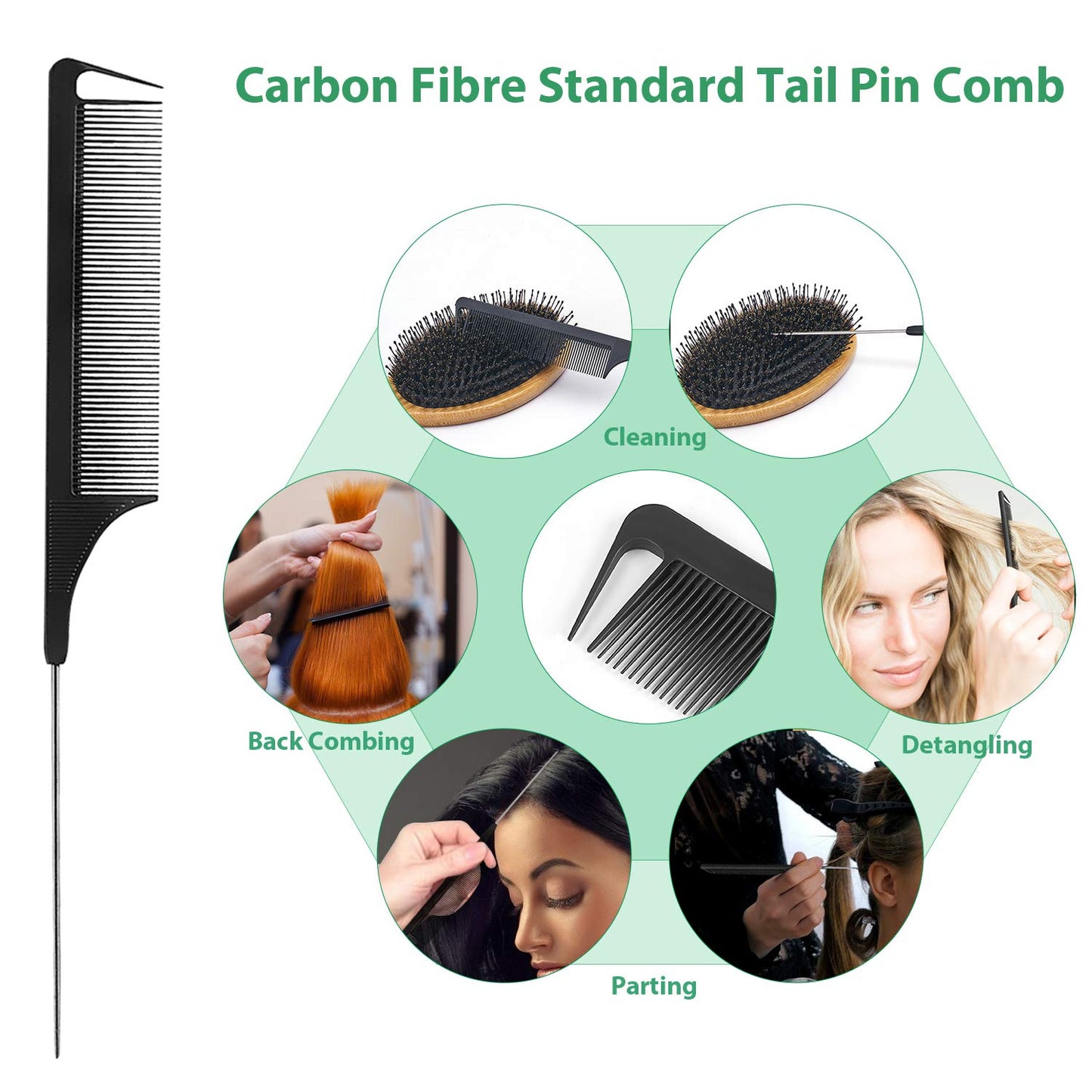 Haarbürste Holz Antistatische für Frauen Männer und Kinder, Eduzieren Frizz Massage Kopfhaut