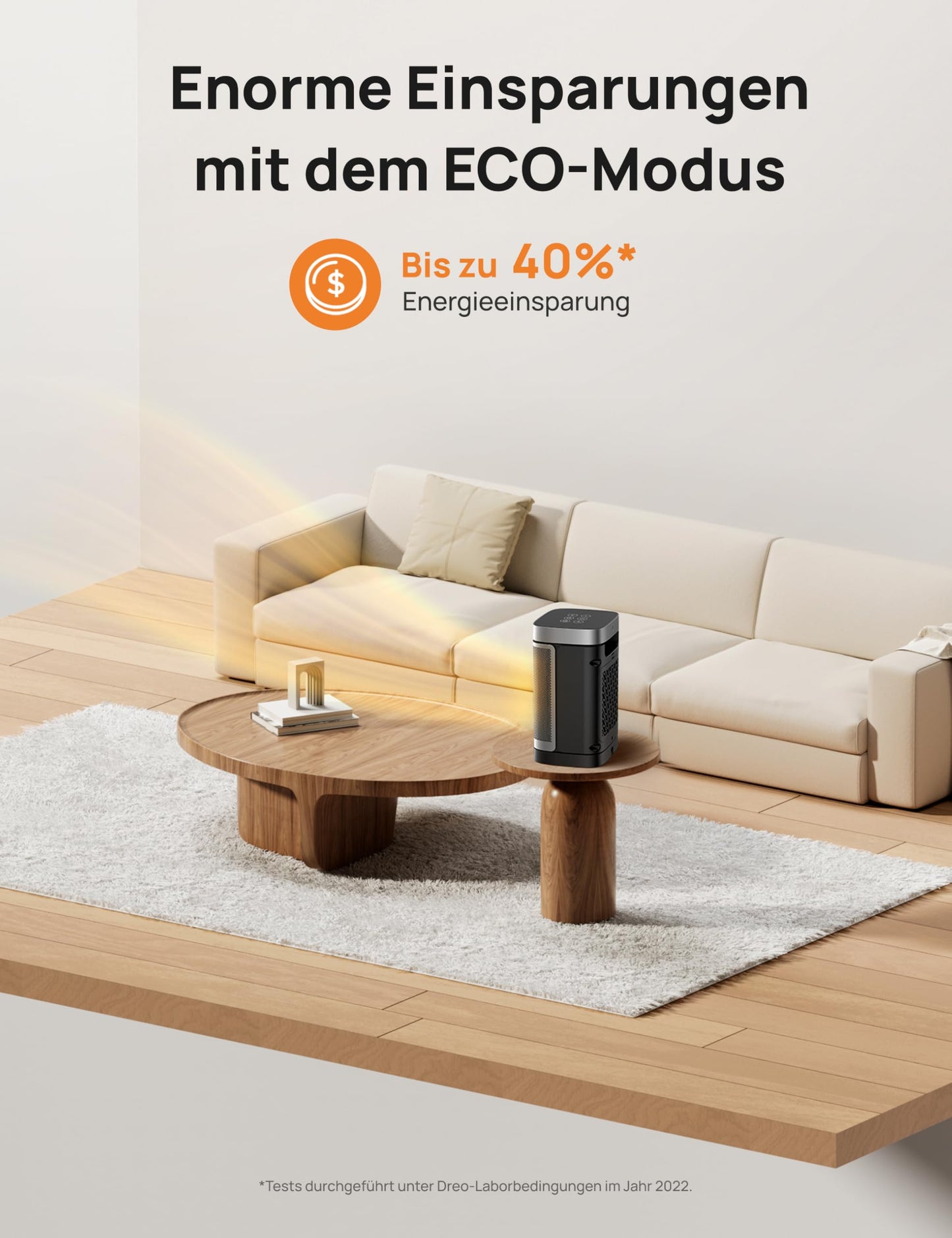 Heizlüfter Energiesparende Leise, Heizung Elektrisch mit Fernbedienung
