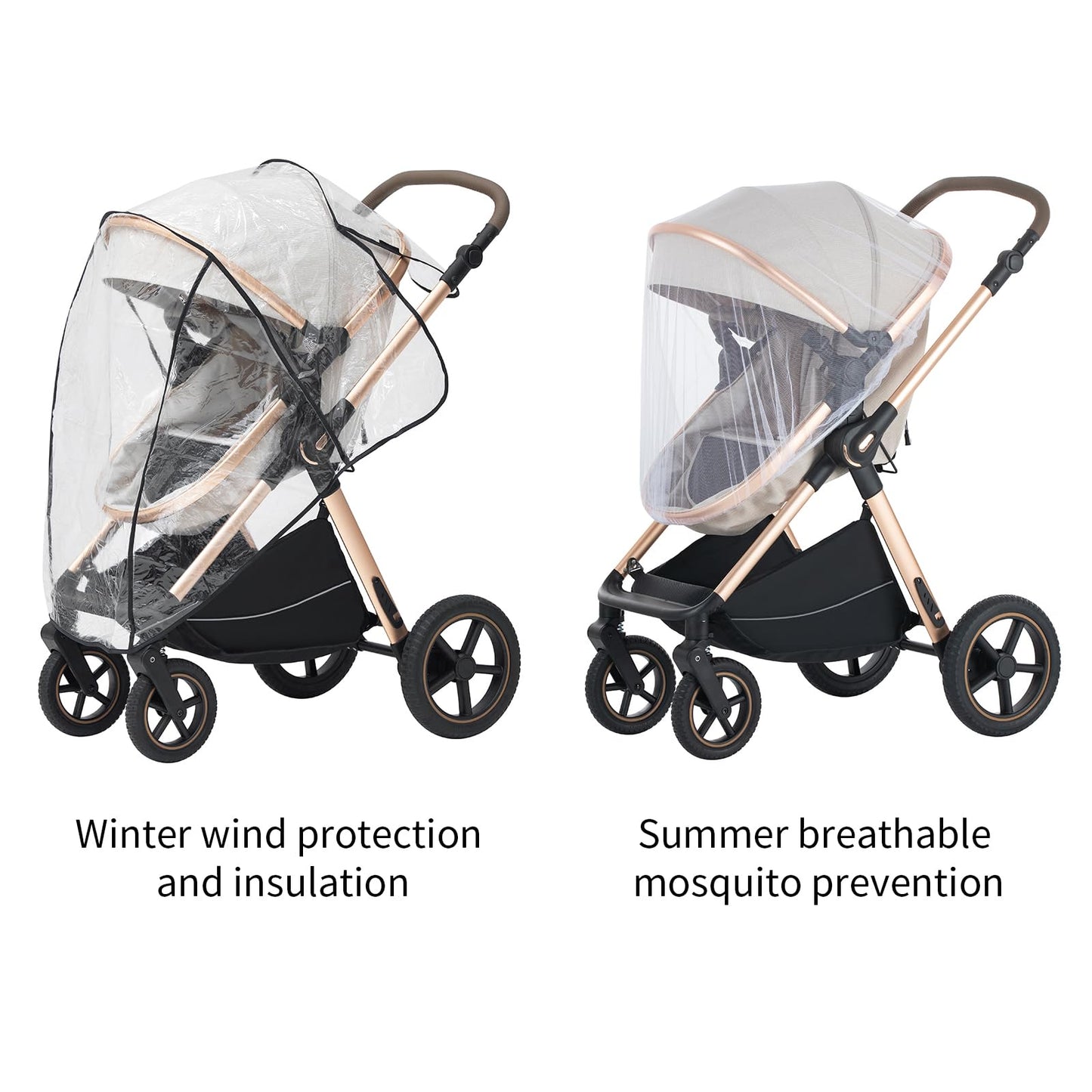Shineey 3-in-1 Kinderwagen, Buggy, faltbarer Kinderwagen-Satz, Kombi-Kinderwagen 3-in-1 mit großer, komfortabler Babywanne, Gestell aus Aluminiumlegierung 