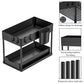 Puricon Unter Waschbecken Regal Spülschrank Organizer, 2 Etagen Standregal Küche Arbeitsplatte Regal Organizer 