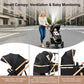 3-in-1 Kinderwagen-Set mit Sitz und faltbarem Babybett, verstellbare Liegeposition, bis 15 kg, 0-3 Jahre 