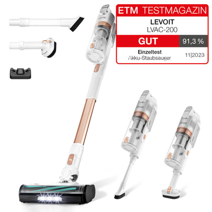 Akku Staubsauger -Levoit - Laufzeit für 75㎡ -4-in-1 Vacuum Cleaner - 99,9 Prozent Filterleistung