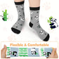 Chalier Cozy 5 Paar Damen Socken Hunde Katzen Motiven, Baumwolle