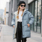 Wintermantel Mädchen Lang Daunenmantel, KODMNSW Warm Puffer Mantel Winterjacke mit Kapuze 