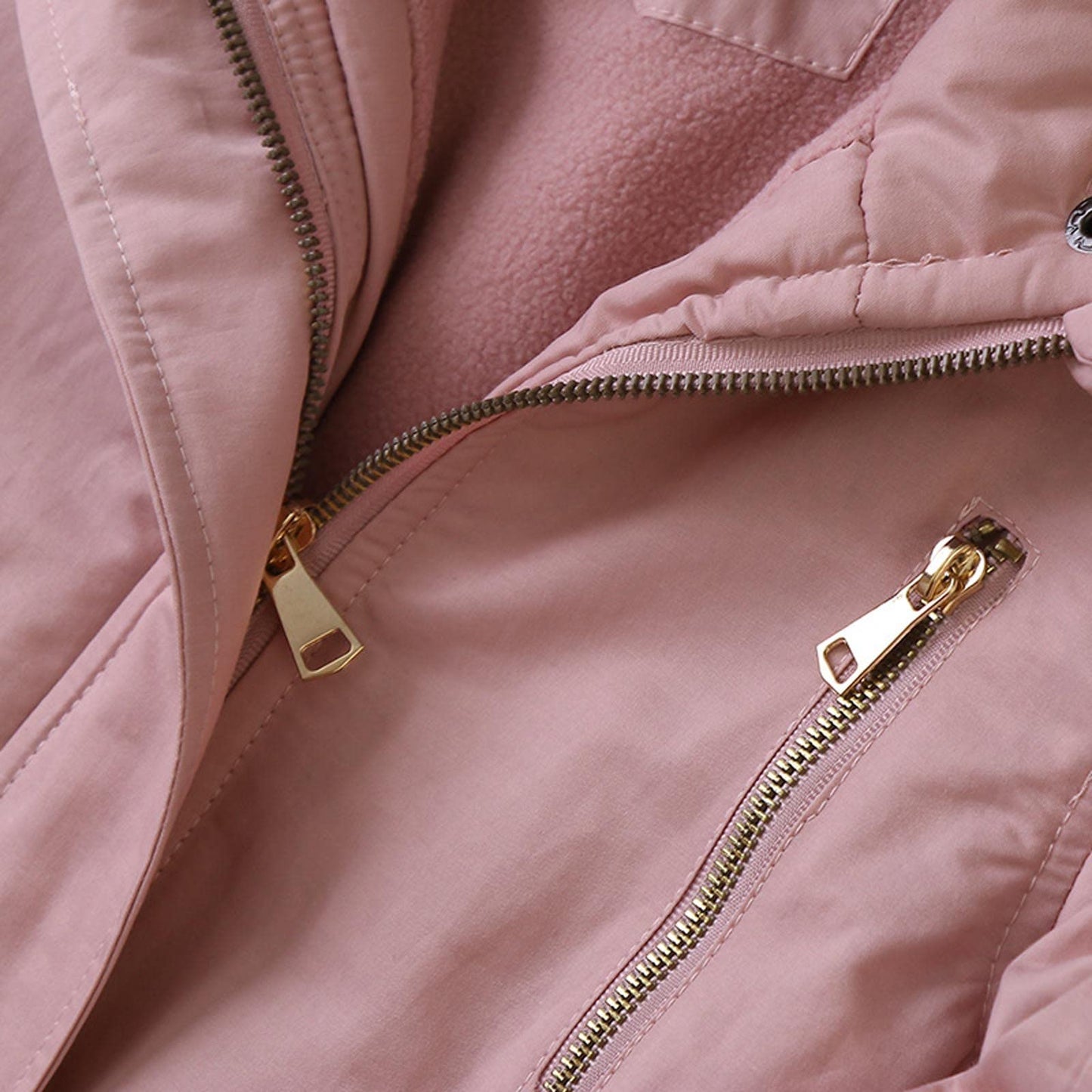 Winterjacke für Mädchen, dicker, warmer Kinderparka, Baumwollmantel, fleecegefütterter Wintermantel, winddicht, Fleece 