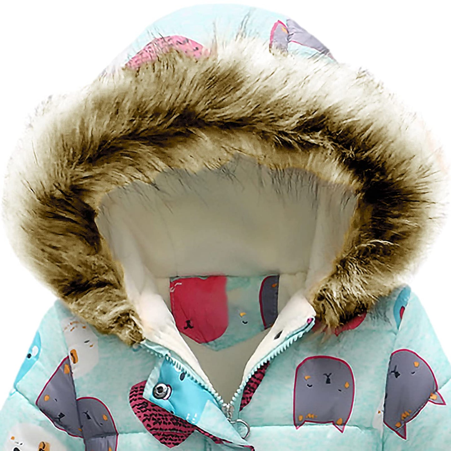 Winter Jacket Girls' Floral Warm Winter Coat Children's Jacket
