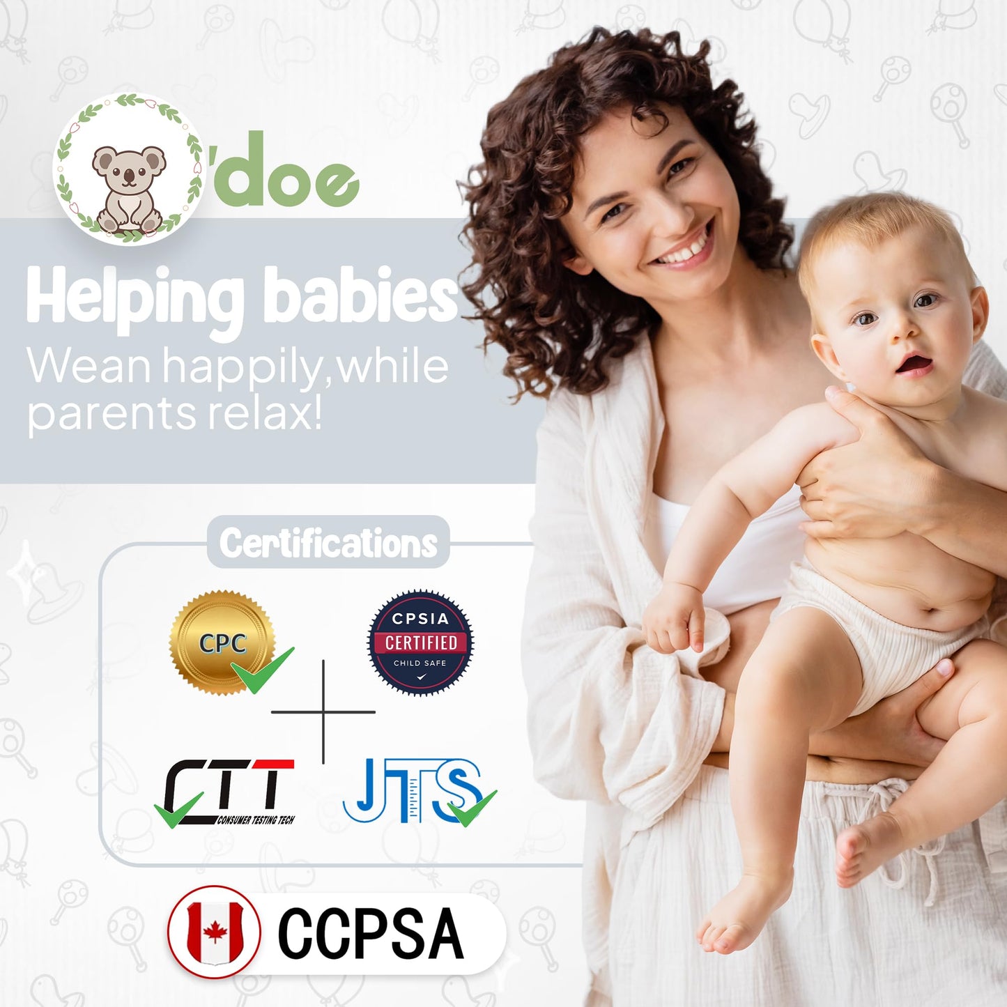 11-teiliges Babygeschirr-Set mit LED-Beleuchtung, Zubehör für Kleinkinder, Baby-Fütterungsset 