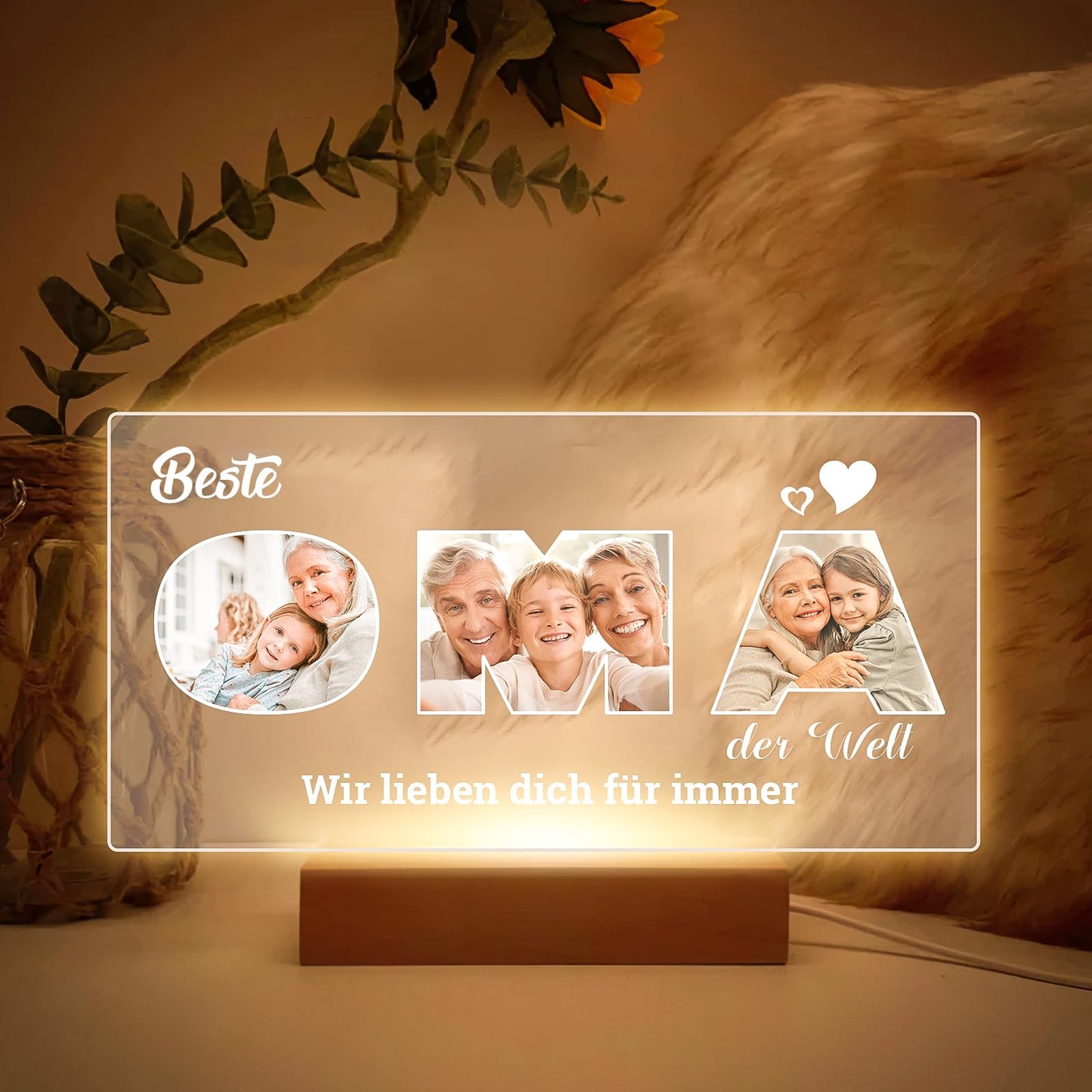 Cadeaux de Noël personnalisés pour femmes et hommes, cadre photo avec photo, cadeaux photo