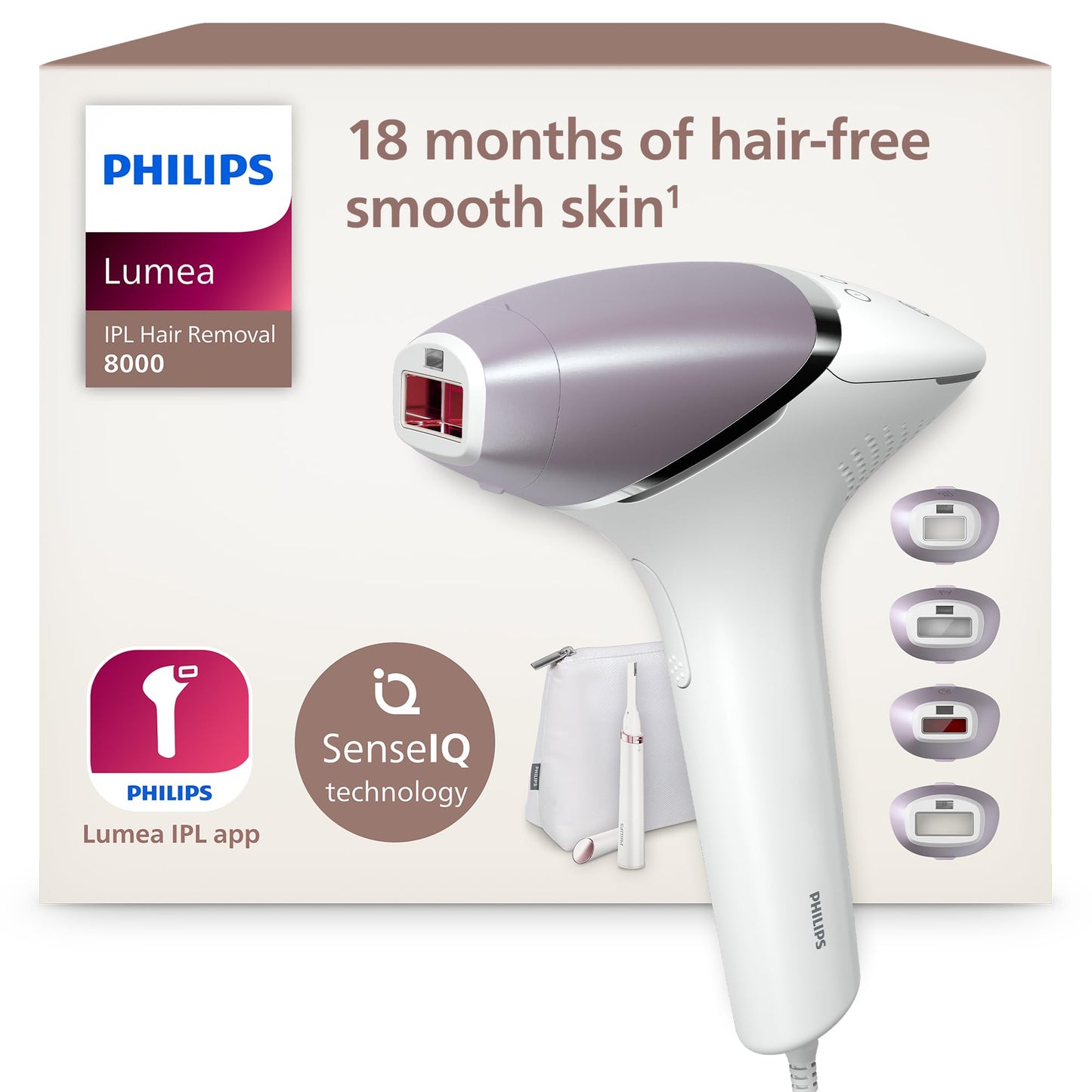 Philips Lumea IPL Series 8000 – IPL-Gerät zur Haarentfernung, Alternative zur Laser-Haarentfernung