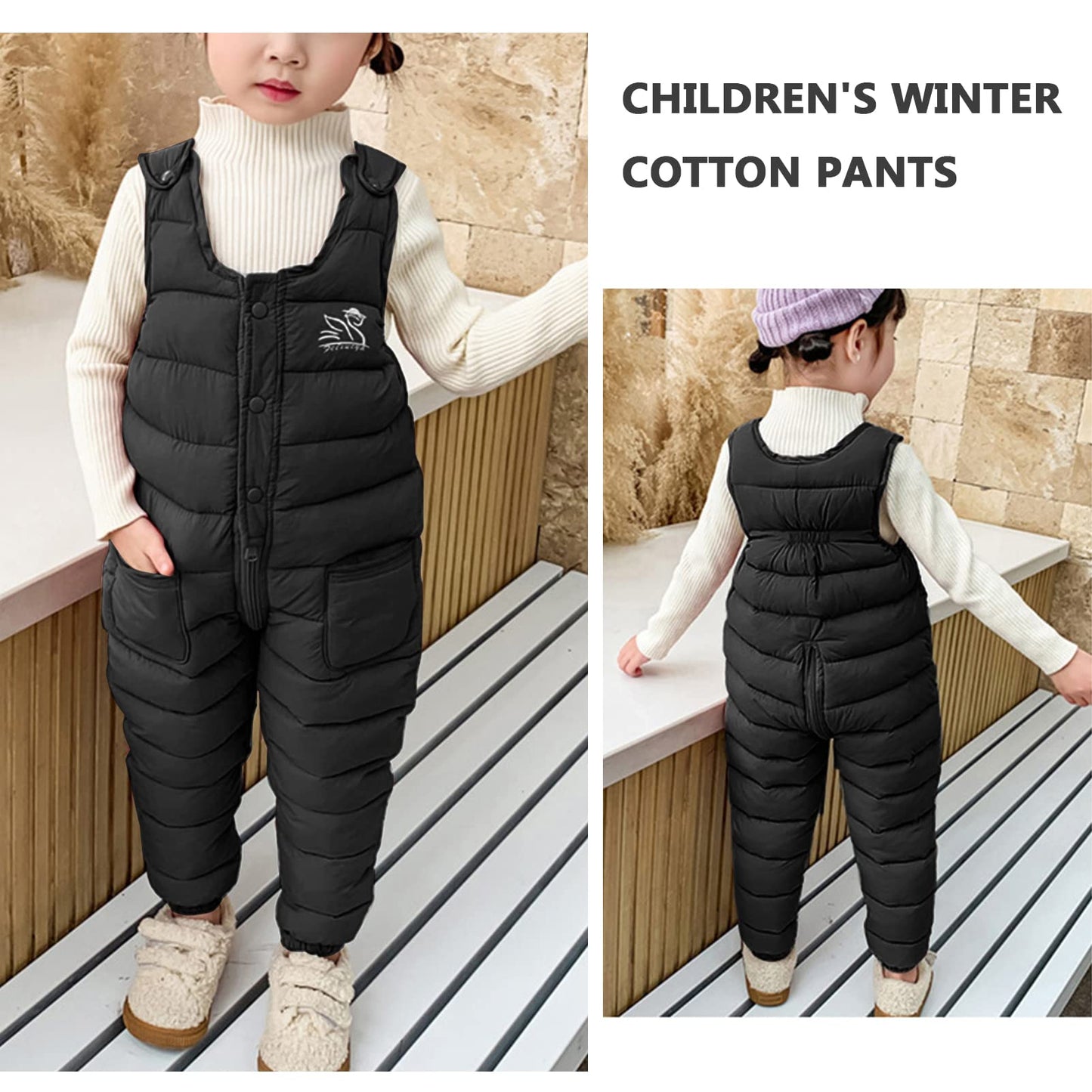 SEAUR Baby Down Trousers Lightweight Warm Snow, Windproof Ski Trousers