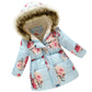 Winter Jacket Girls' Floral Warm Winter Coat Children's Jacket