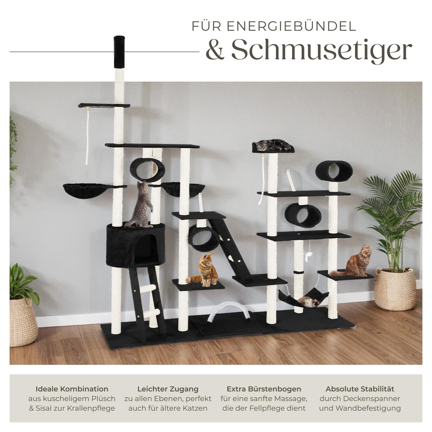 Kratzbaum Snooky | Spielcenter mit Katzenhaus Aussichtsplattformen 