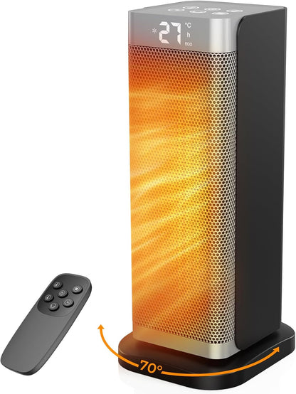 Heizung mit ECO Modus - Keramik Heizlüfter mit Fernbedienung und 3 Modi 
