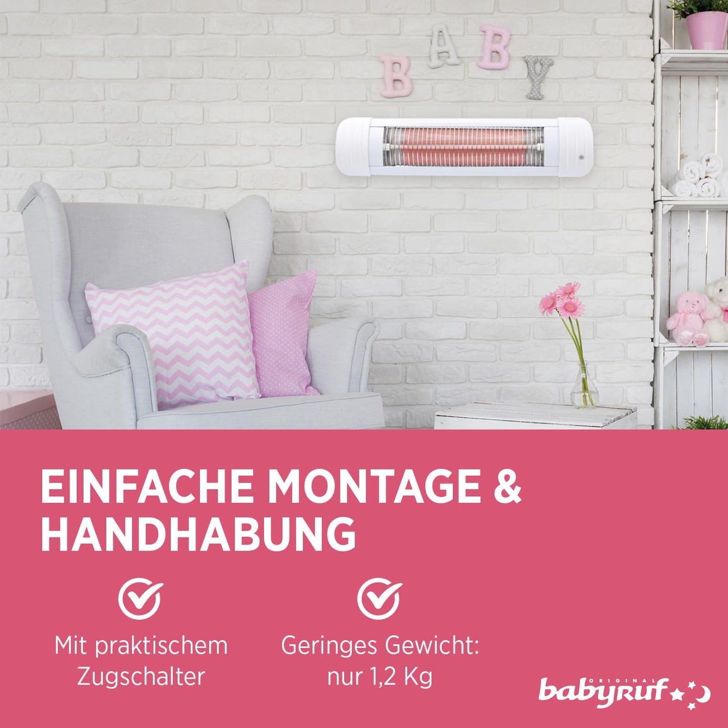 Chauffage bébé Heizstrahler 600 W Chauffage pour table à langer automatique 