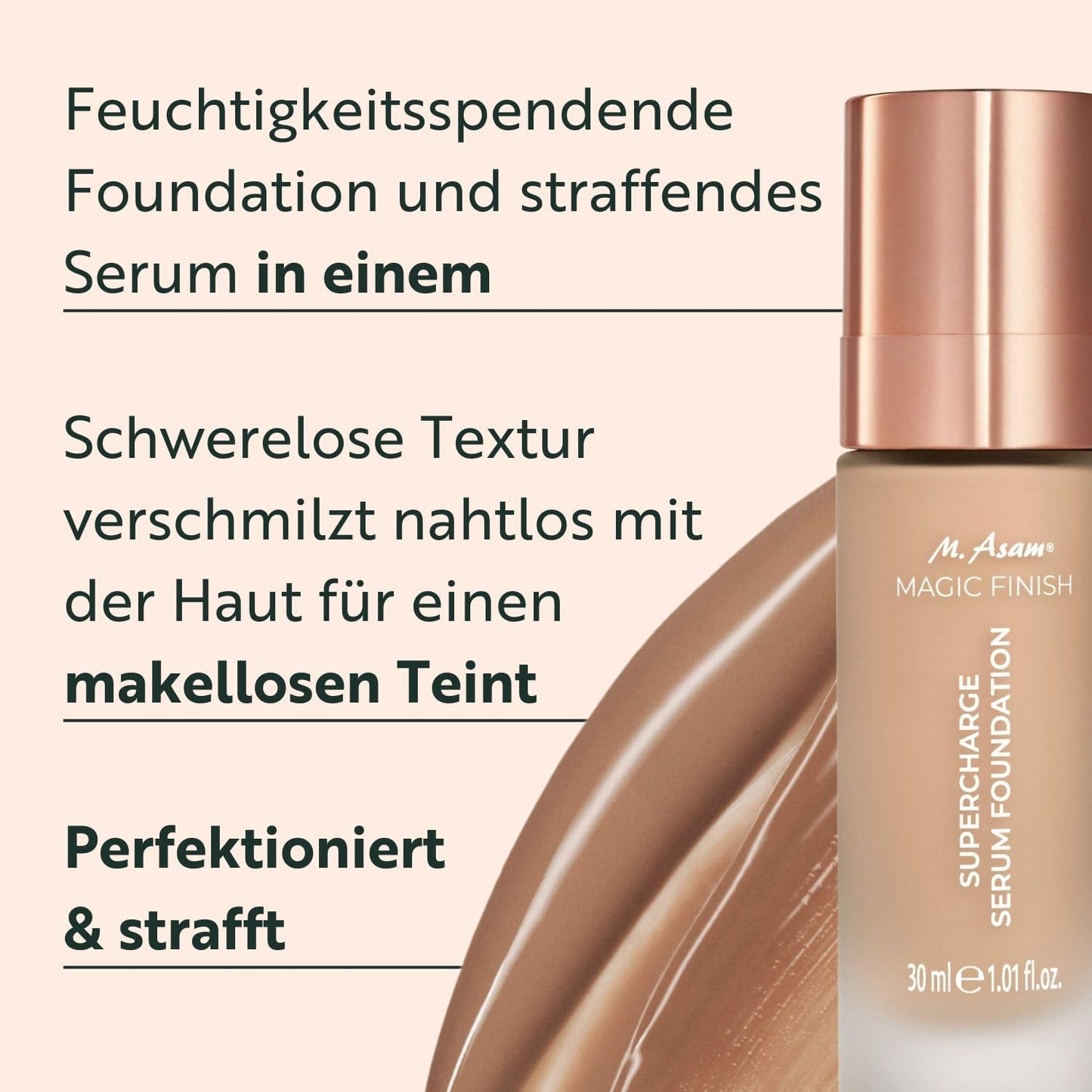 MAGIC FINISH Foundation Creamy Nude – Feuchtigkeit spendende Foundation &amp; straffendes Gesichtsserum in einem Anti-Aging-Make-up 