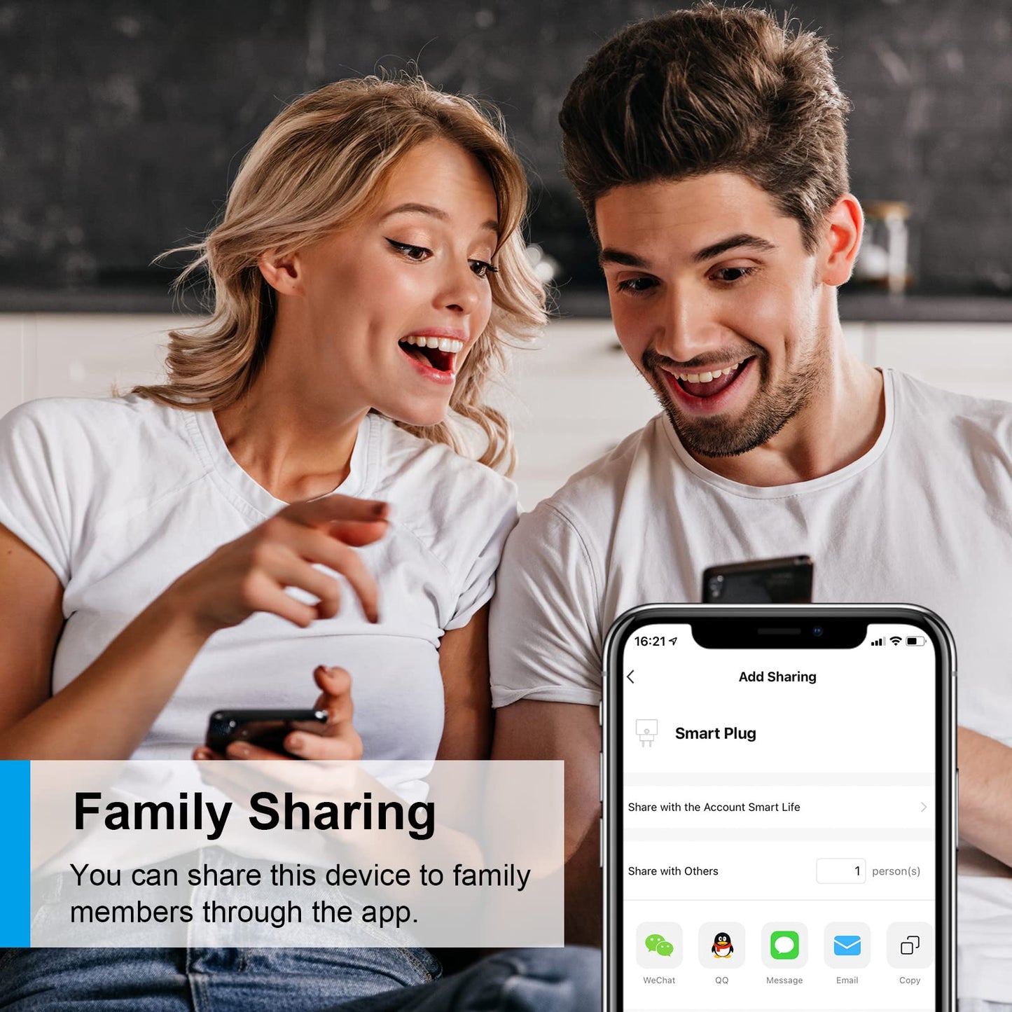WLAN Smart Steckdose mit Strommessung 16A, Smart Home Steckdose kompatibel mit Alexa/Google Home, Stromverbrauchsmessung, Sprachsteuerung, App-Fernbedienung 
