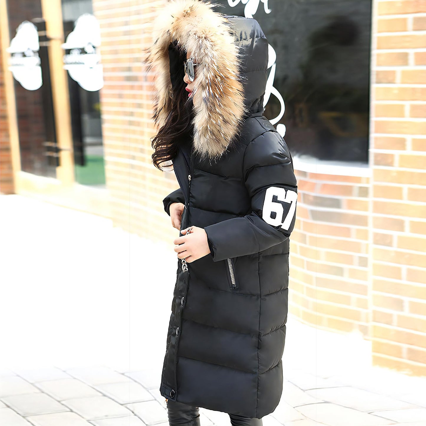 Winterjacke Mädchen Warme Länge, Wintermantel Kinder Dicke Outdoorjacke 