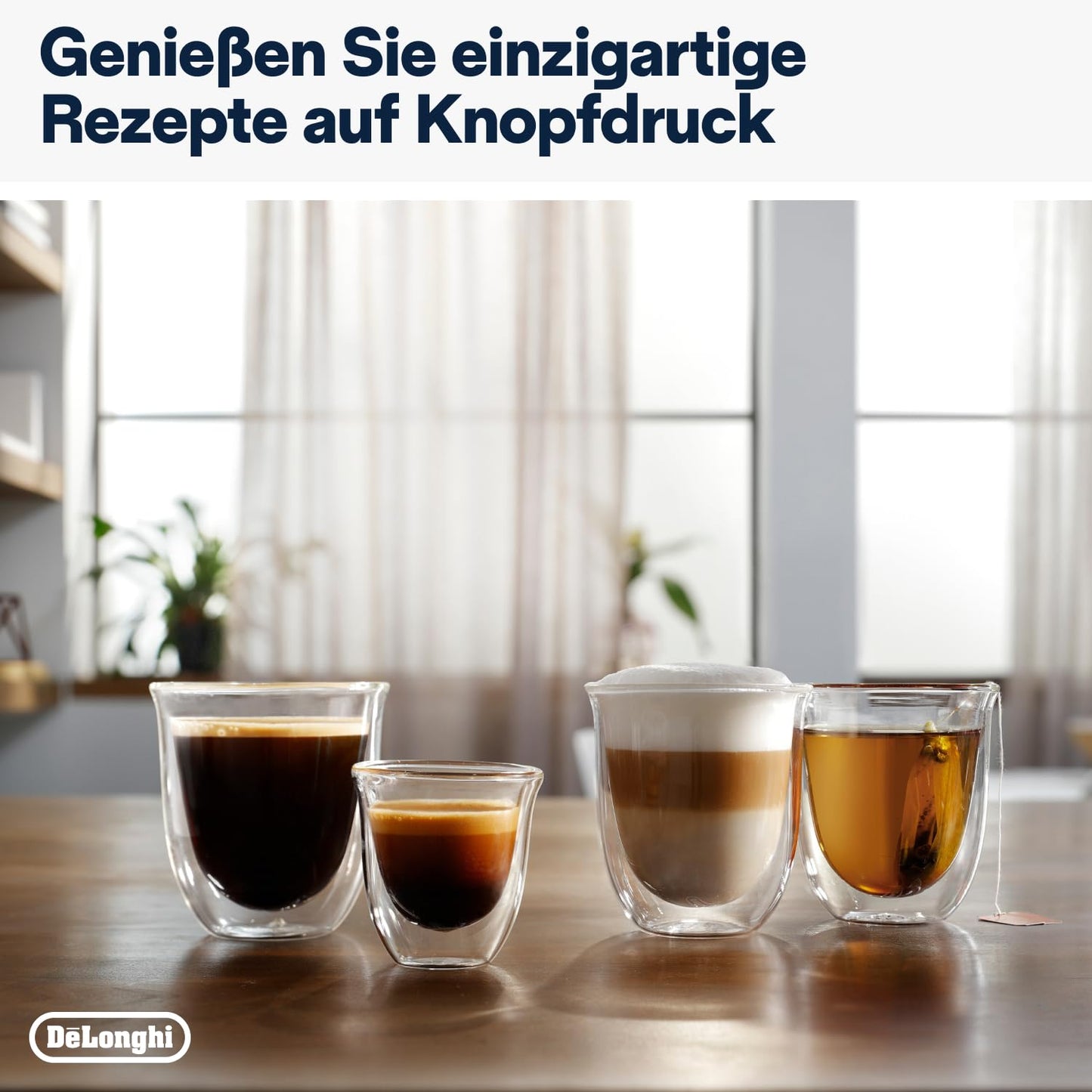 De'Longhi Kaffeevollautomat mit LatteCrema Milchsystem, 7 Direktwahltasten für Cappuccino, Espresso 