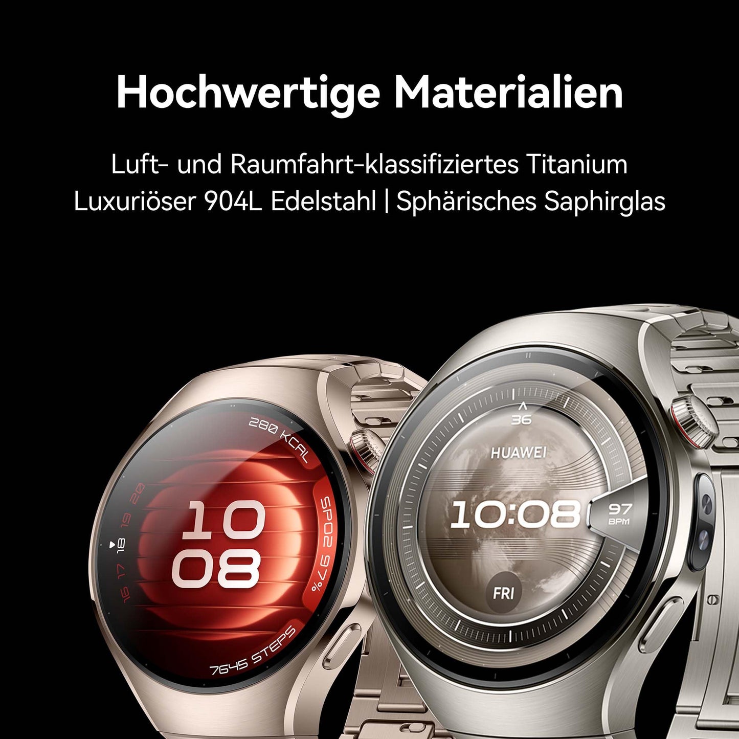 HUAWEI Watch 5 Smartwatch für Damen und Herren, Gesundheitsübersicht, wasserdicht bis 5 ATM, GPS, SpO2-Messung am Finger, kompatibel mit Android™ und iOS, Saphirglas, 42 mm, Weiß 