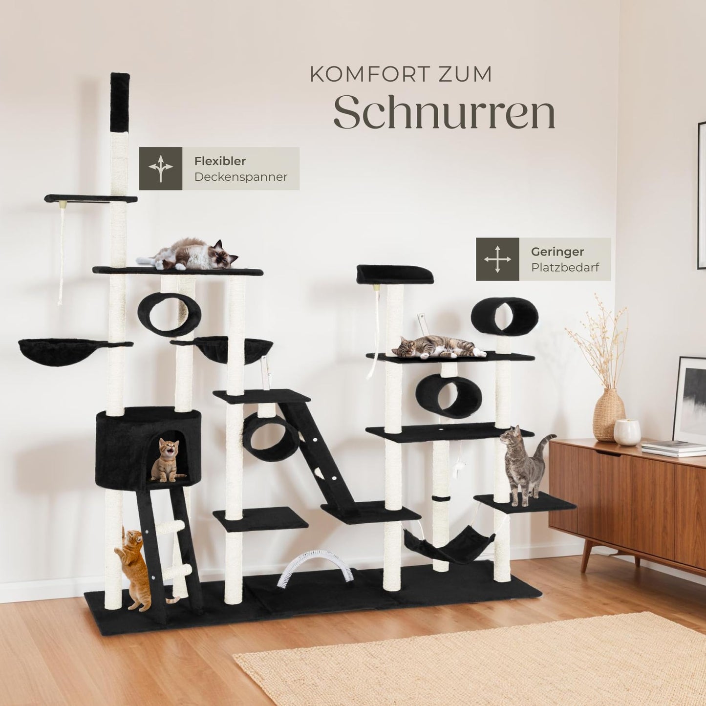 Kratzbaum Snooky | Spielcenter mit Katzenhaus Aussichtsplattformen 