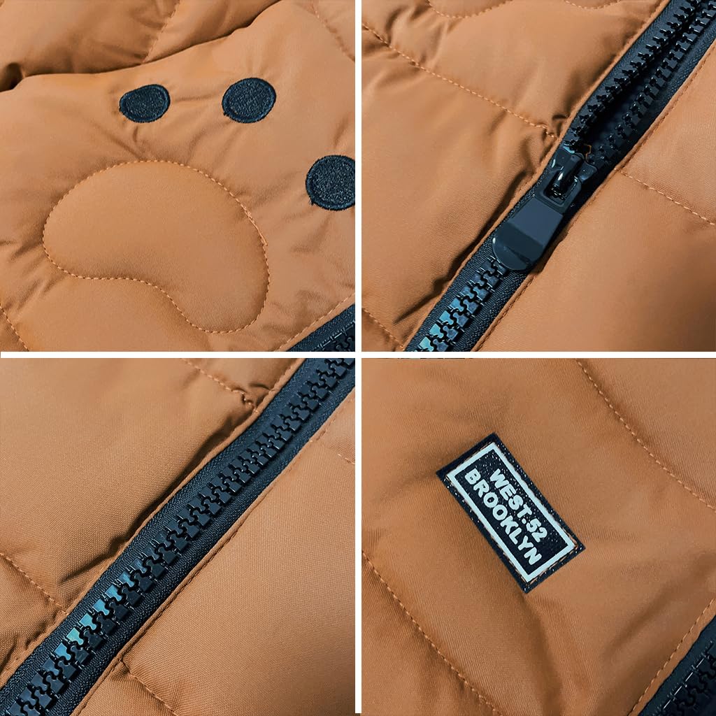 Linboo Winterjacke für Kinder und Jungen, warme Steppjacke, dicker Mantel, Baby-Wintermäntel 