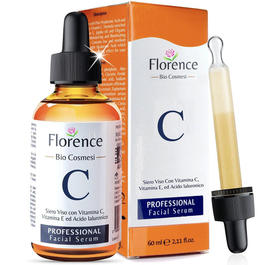 Serum mit Vitamin C 60ml Bio Hyaluron, E. Hochkonzentriert Anti-Falten, Anti-Aging &amp; Dunkle-Flecken. Hyaluronsäure-Gesichtsserum 