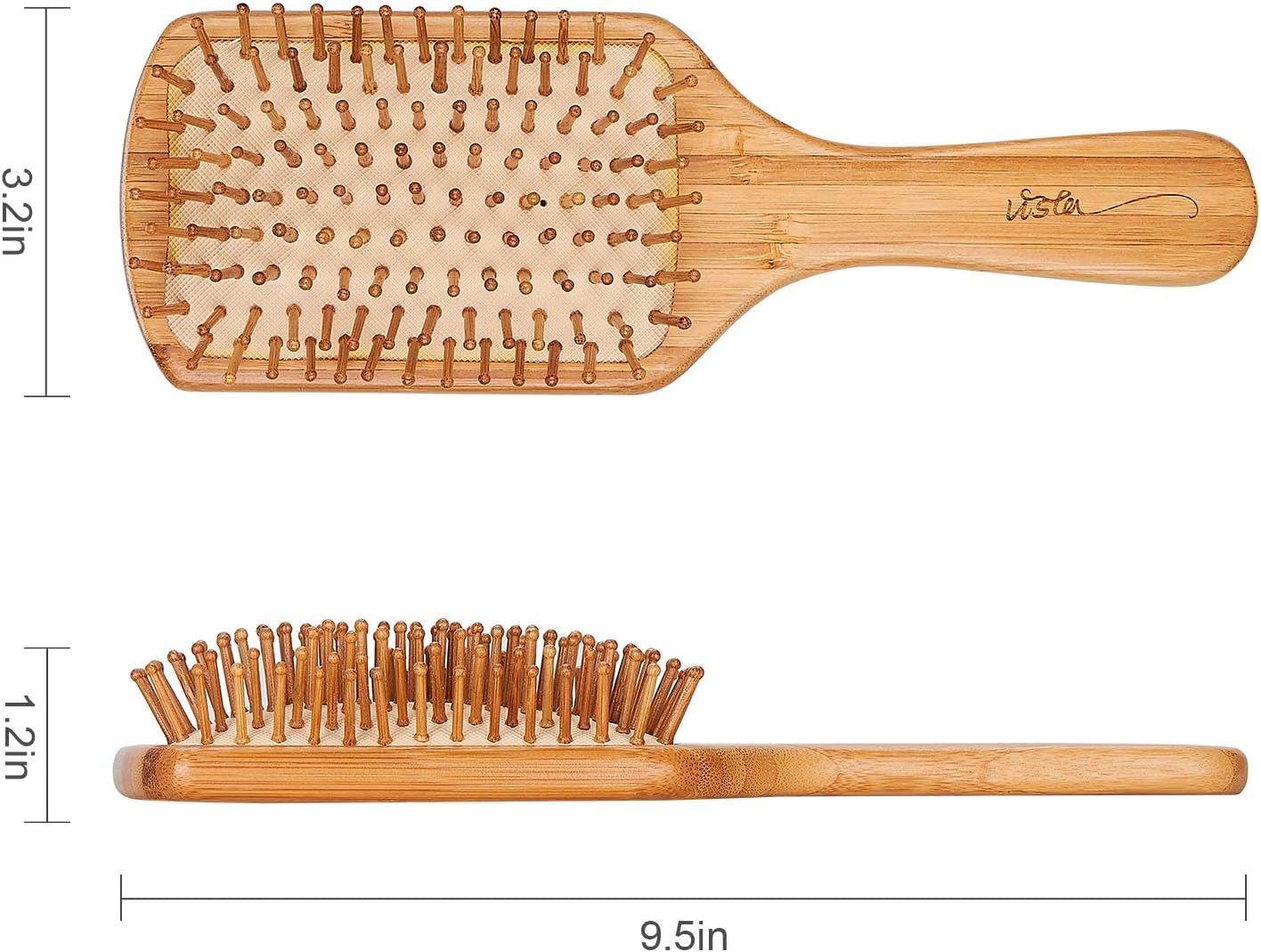 Haarbürste Holz Antistatische für Frauen Männer und Kinder, Eduzieren Frizz Massage Kopfhaut