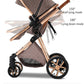 YAZOCO kinderwagen 3 in 1 Buggy Babybett Komplett Set Einem Klick Zusammenklappbarer Kinderwagen, KombiKinderwagen Aluminiumrahmen für Neugeborene 