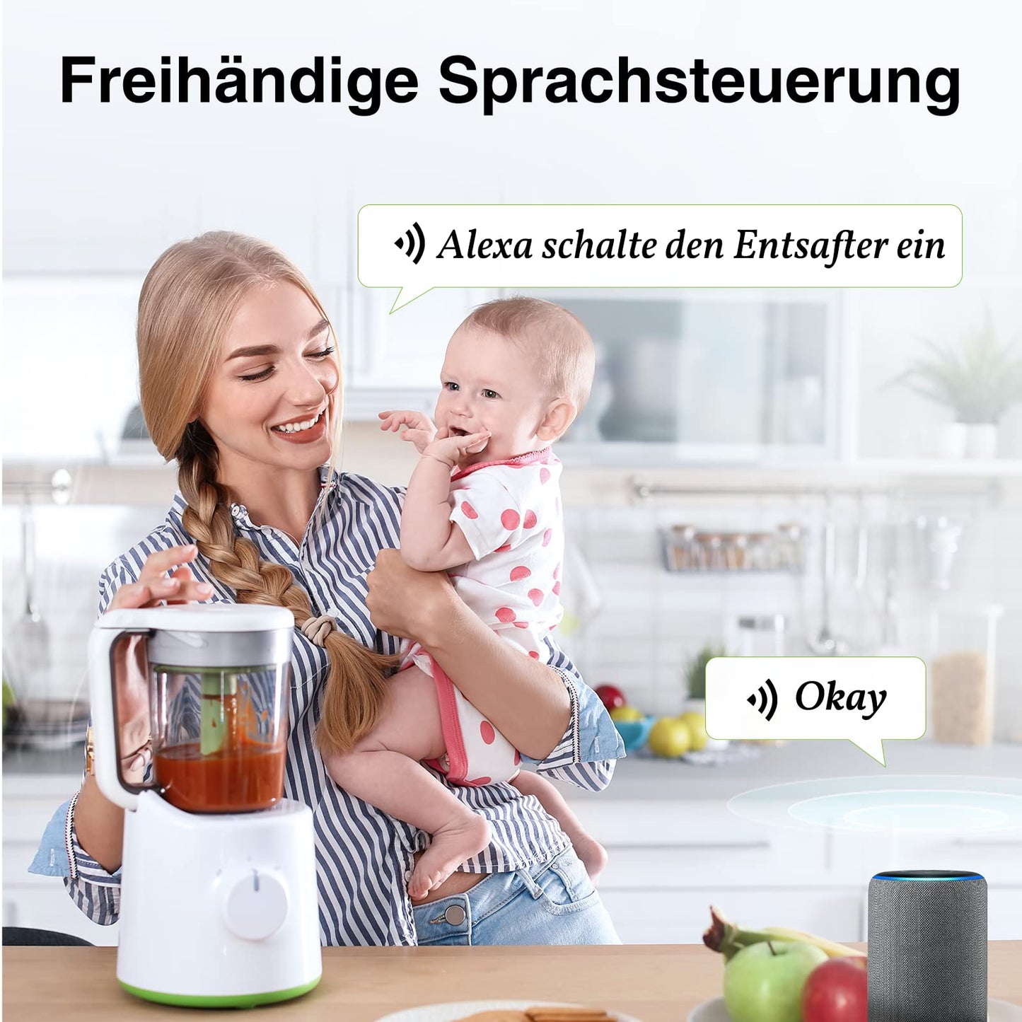 Intelligente WLAN-Steckdose, kleinste Smart-Home-Steckdose mit Strommessung