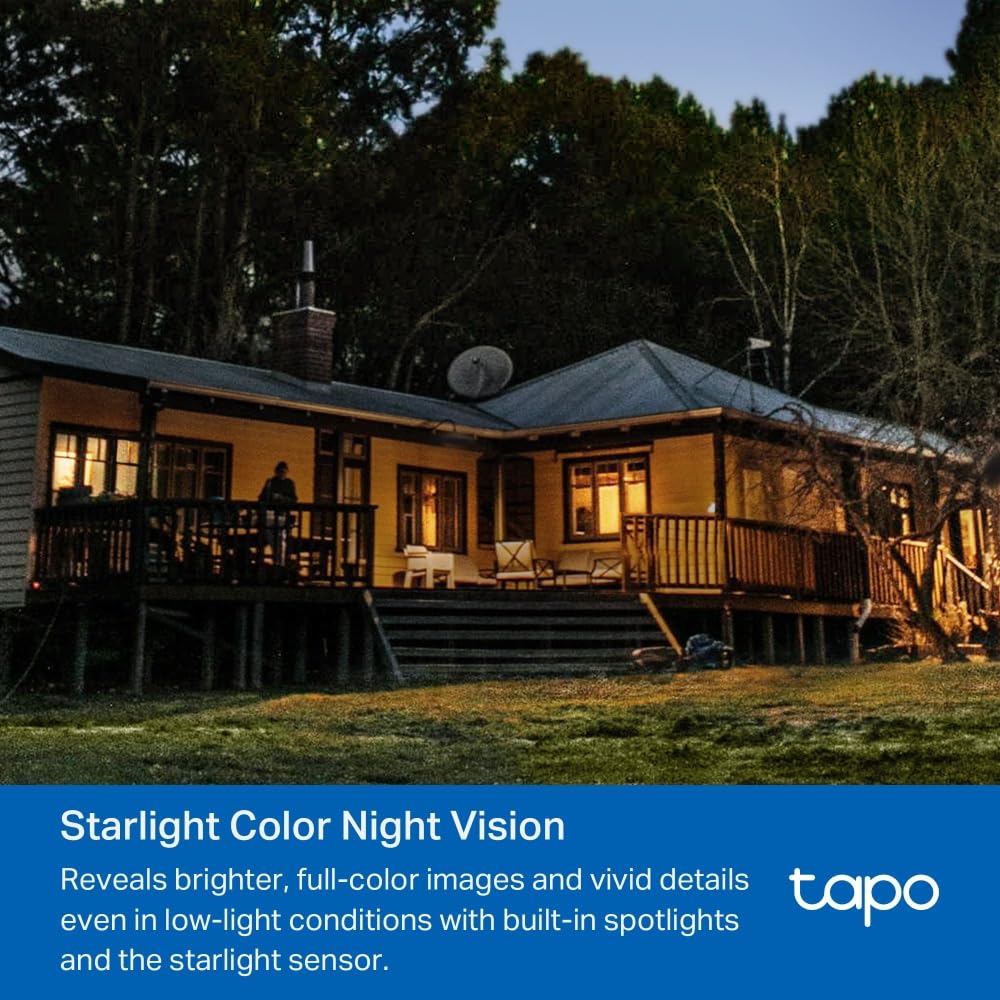 WLAN-Überwachungskamera Außen, 360° Sichtbereich, 1080p Auflösung, Bewegungserkennung, Nachtsicht bis zu 30 m 
