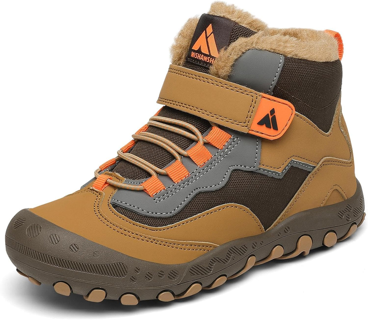 Mishansha Kinder Winterschuhe Warm Gefüttert Winterstiefel Jungen Mädchen Boots 