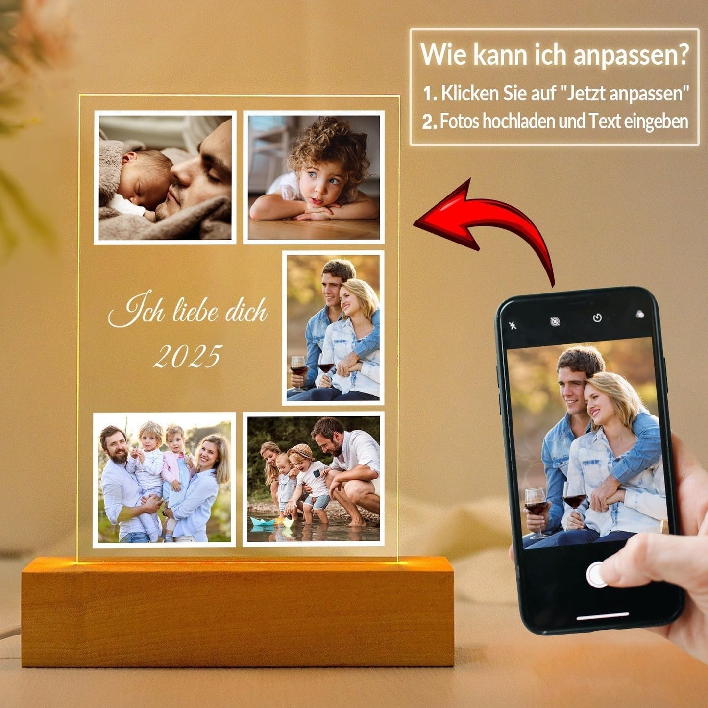 Personalisierte Geschenke für Freundin, Bilderrahmen mit Foto 