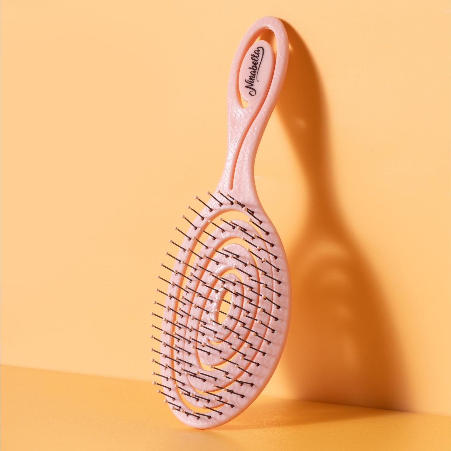 Ninabella Mini Haarbürste ohne Ziepen - Bürste für Reisen - Entwirrbürste für trockenes und nasses Haar - Detangler Bürste