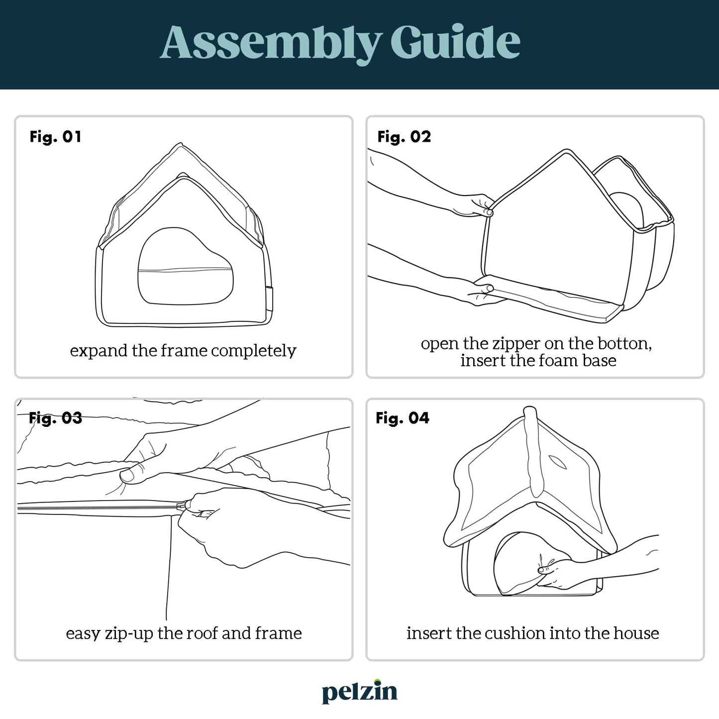 Pelzin Großkatzen Schlafhaus für Kätzchen und Kleintiere 