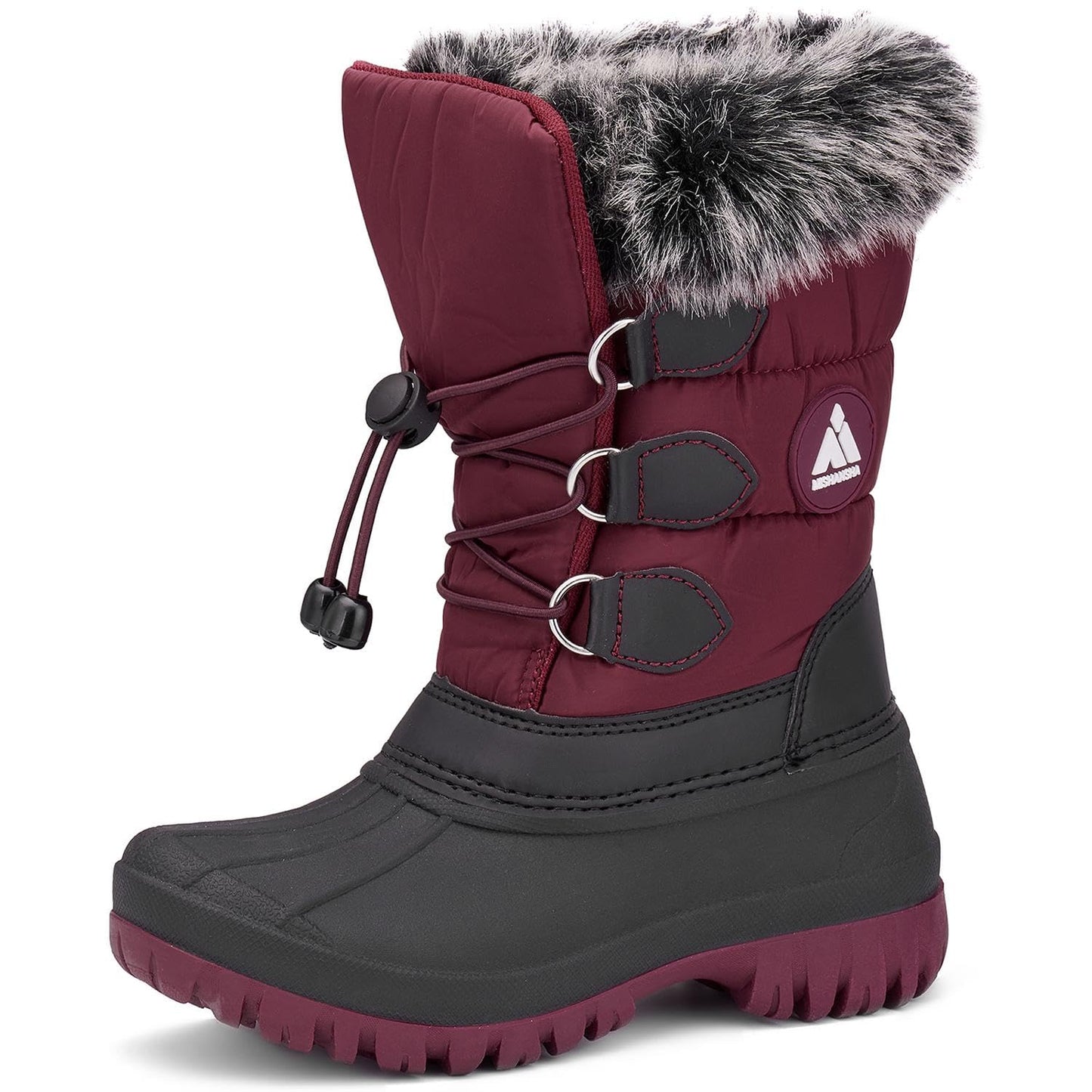 Mishansha Kinder Winterstiefel Gefüttert Wasserdichte Rutschfest Schneestiefel für Mädchen Jungen 