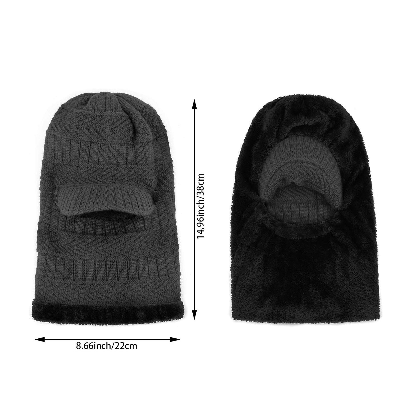 Sturmhaube aus Sturmhaube mit flexiblem Halswärmer, winddichter, Unisex-Wärmer-Gesichtsmaske 